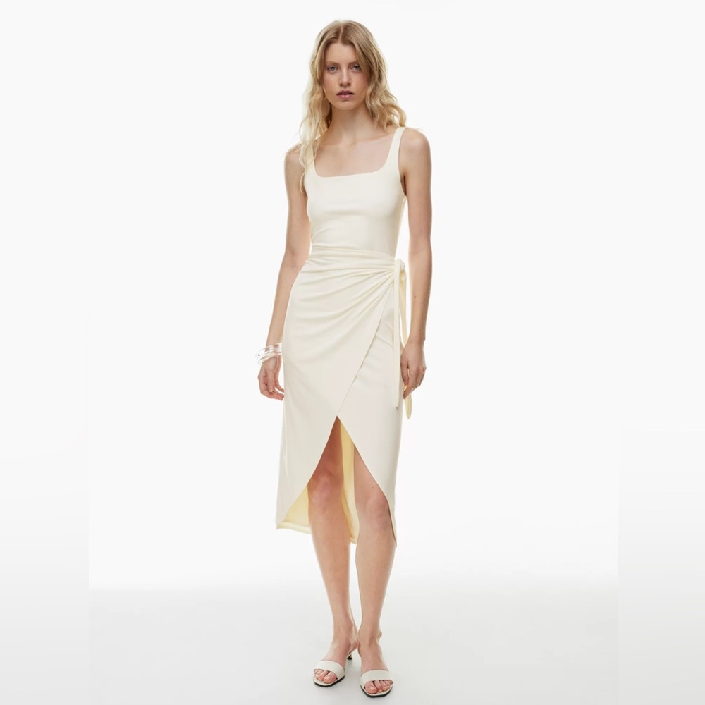 ARITZIA WILFRED CREAM MIDI DRESS